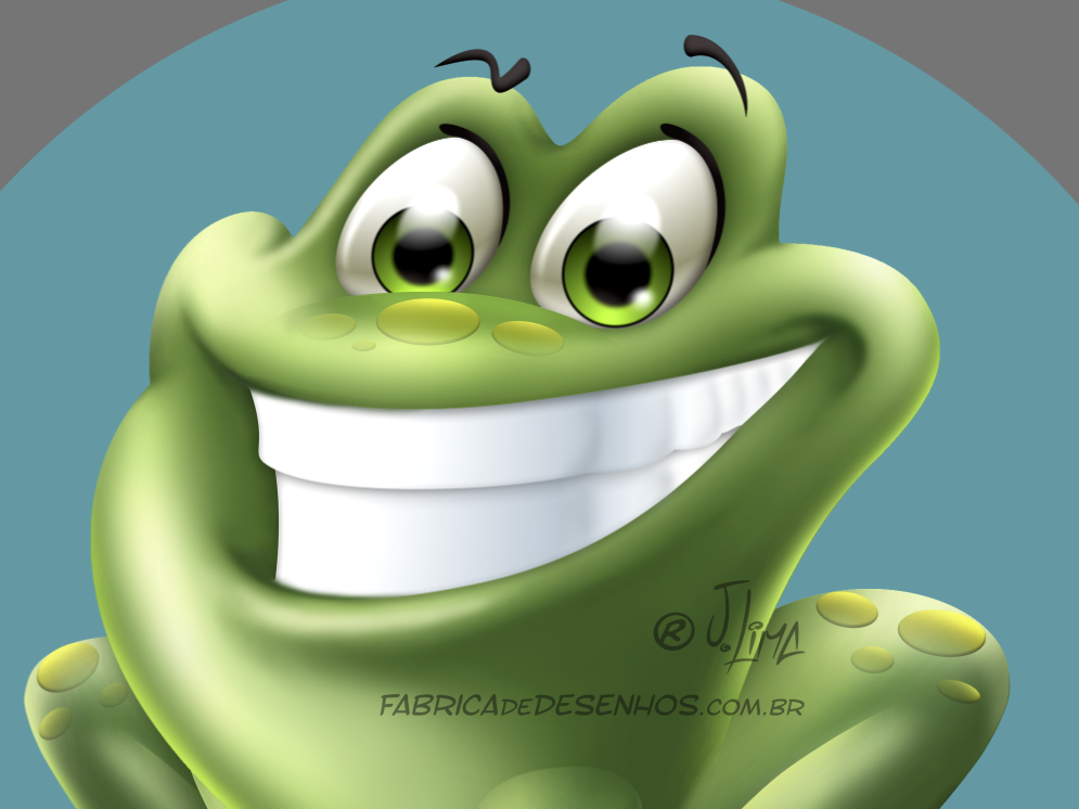 mascote sapo frog personagem character mascot design wacom ipad jlima 1