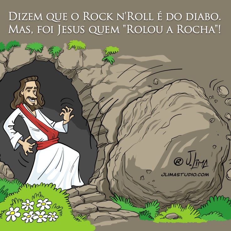 Simplesmente Jesus rocha rock charge cartoon jlima